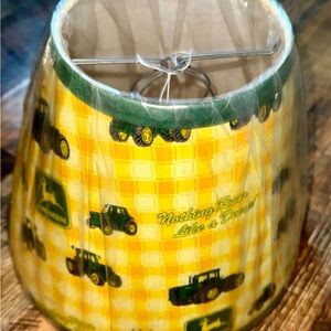 John Deere Yellow and Green Tractor Lampshade